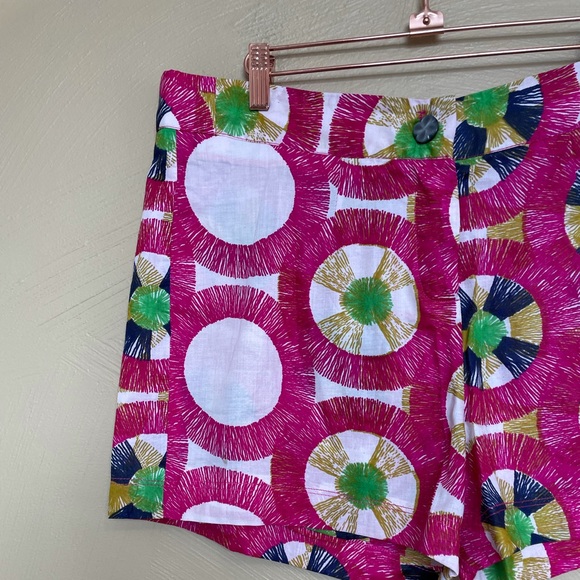 African Print Lightweight Cotton Shorts, Bright Pink, XL-XXL - Picture 8 of 9